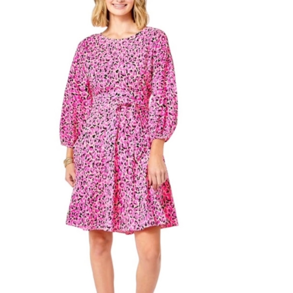 LIKE NEW Lilly Pulitzer XS Cynthia Swing Dress in Pink Topaz My Favorite Spot - Picture 14 of 14